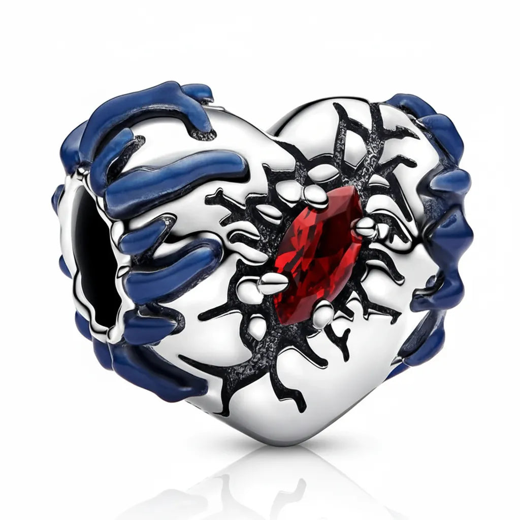 Berloque Stranger Things Coração Banhado em Prata