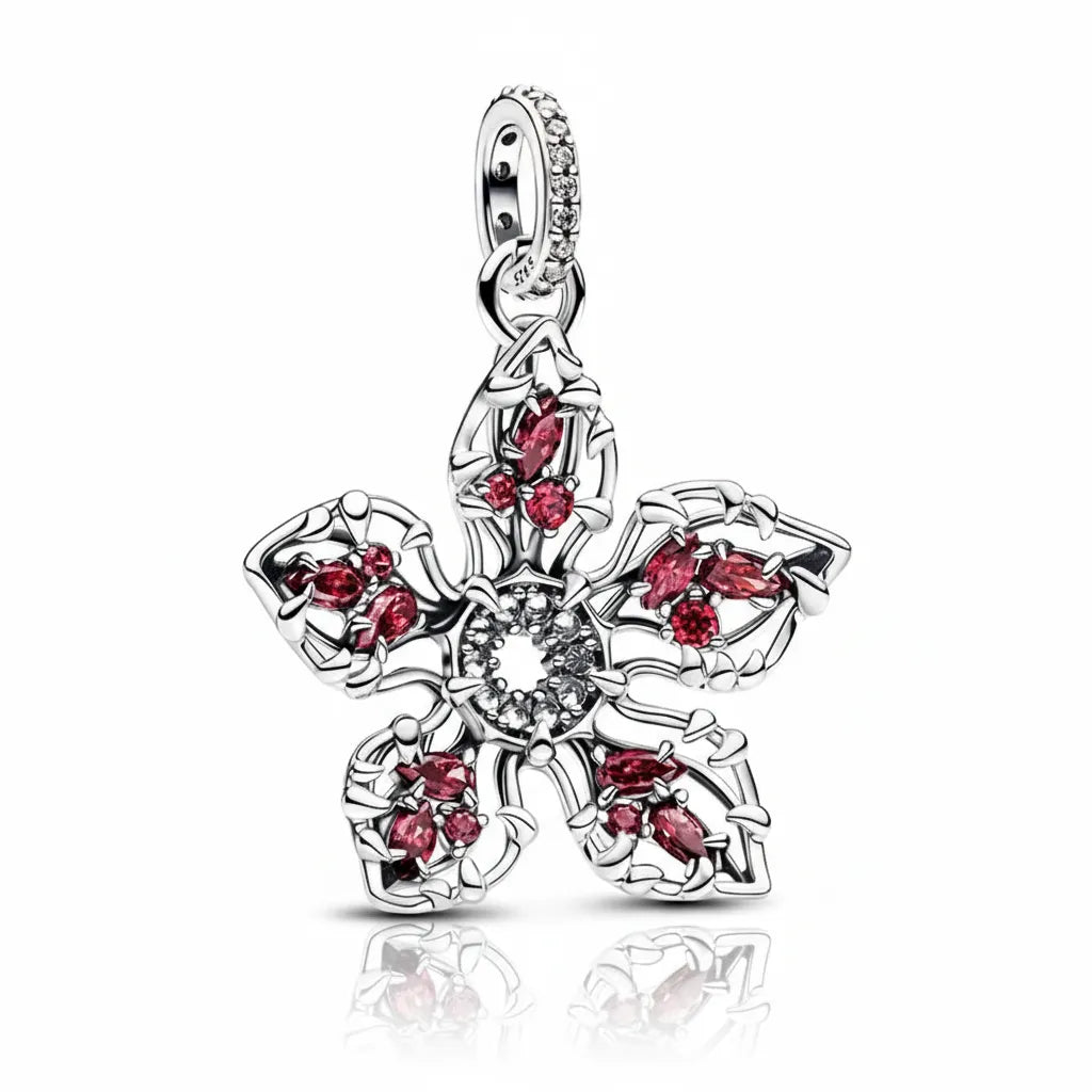 Berloque Stranger Things Demogorgon Banhado em Prata