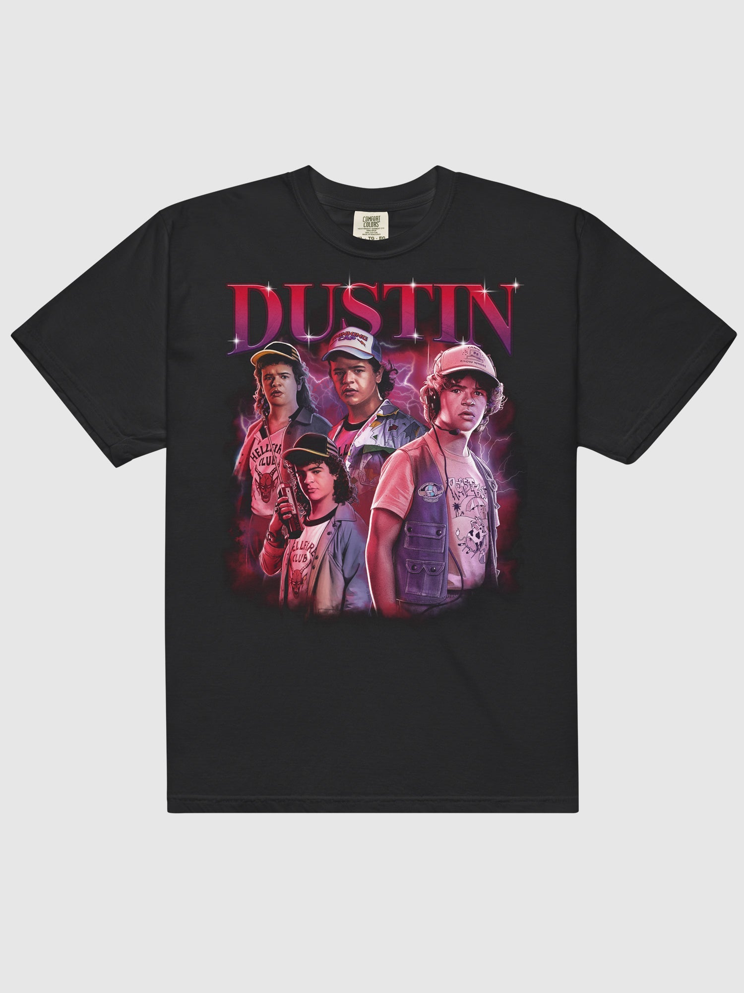 Camiseta Stranger Things Comfort Colors Dustin Galã