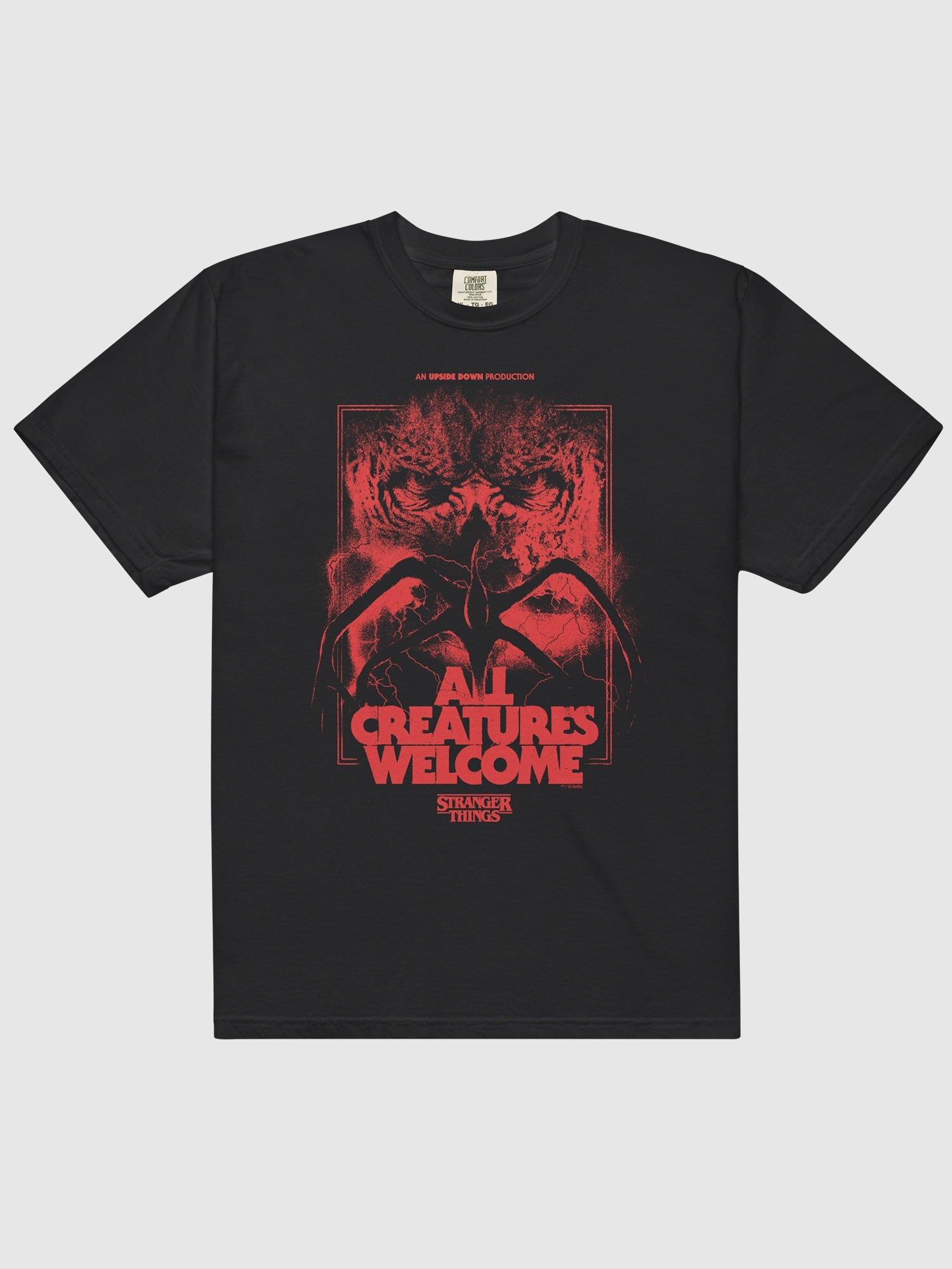 Stranger Things Todas as criaturas são bem-vindas Camiseta Comfort Colors