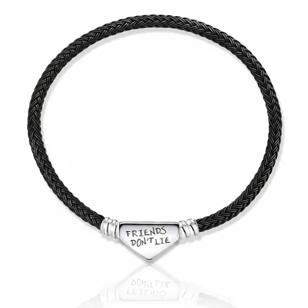 Pulseira Stranger Things Pandora Friends Don't Lie Banhado em Prata