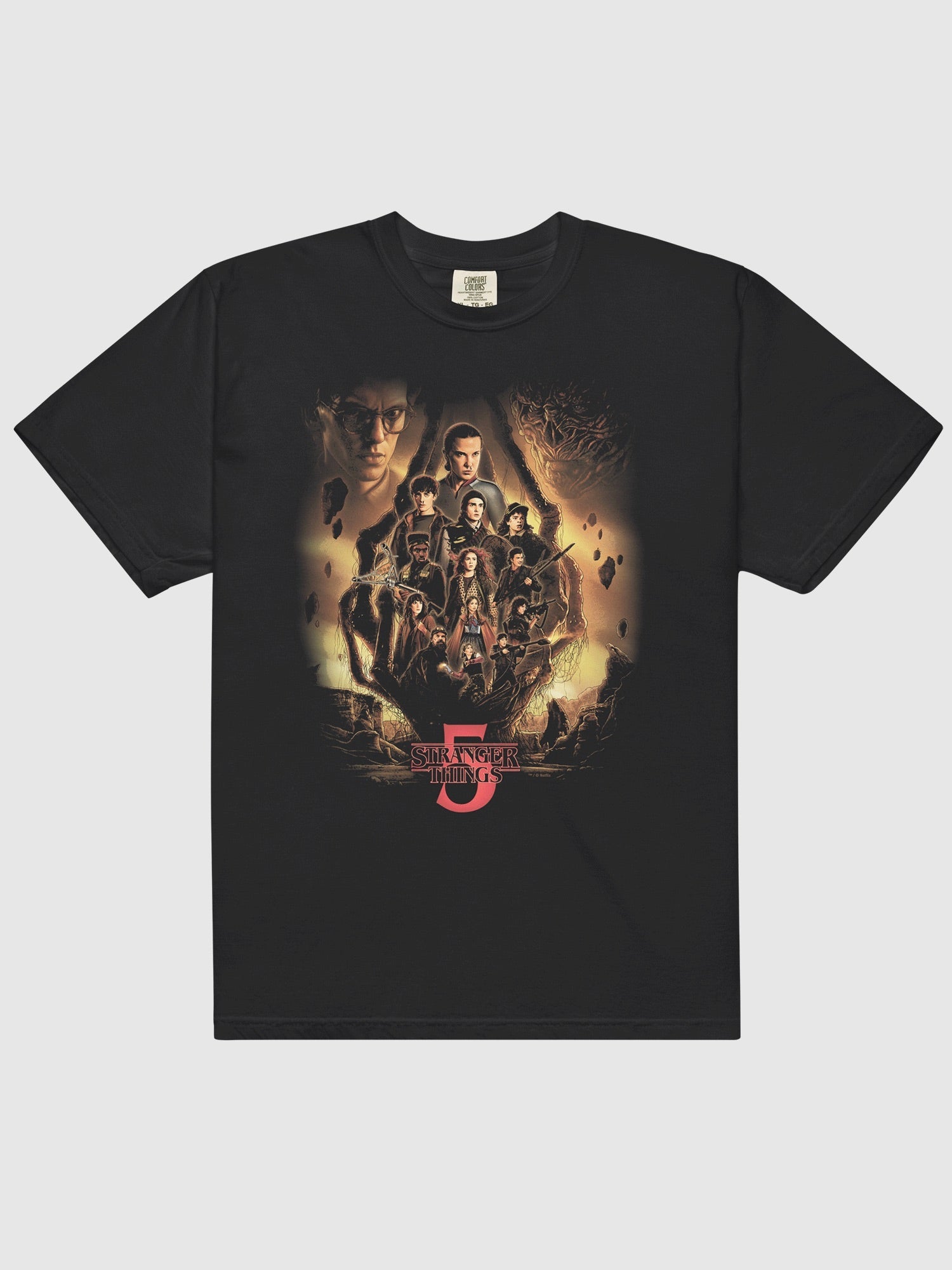 Stranger Things x Kyle Lambert Camiseta Comfort Colors - Arte do Final da Temporada 5